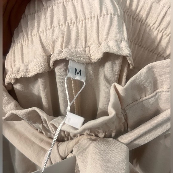 JWD Women’s Wide Leg High-Waisted Pants with Pockets Ivory White Size M NWT - Picture 5 of 8